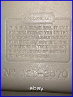 Vintage Coach Court Bag Purse Made In USA Cream Very Rare