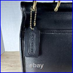 Vintage Coach Sherbourne Black Leather Shoulder Bag 9987 Very Rare Brass