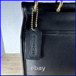 Vintage Coach Sherbourne Black Leather Shoulder Bag 9987 Very Rare Brass