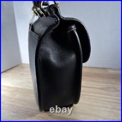 Vintage Coach Sherbourne Black Leather Shoulder Bag 9987 Very Rare Brass