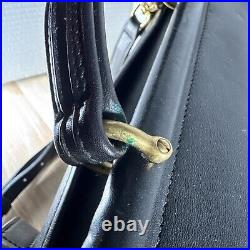 Vintage Coach Sherbourne Black Leather Shoulder Bag 9987 Very Rare Brass