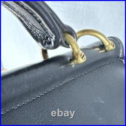 Vintage Coach Sherbourne Black Leather Shoulder Bag 9987 Very Rare Brass