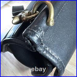 Vintage Coach Sherbourne Black Leather Shoulder Bag 9987 Very Rare Brass