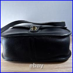 Vintage Coach Sherbourne Black Leather Shoulder Bag 9987 Very Rare Brass