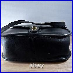 Vintage Coach Sherbourne Black Leather Shoulder Bag 9987 Very Rare Brass