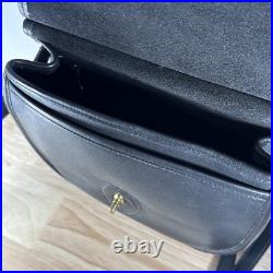 Vintage Coach Sherbourne Black Leather Shoulder Bag 9987 Very Rare Brass