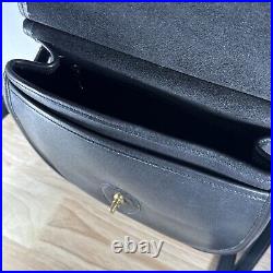 Vintage Coach Sherbourne Black Leather Shoulder Bag 9987 Very Rare Brass