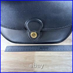Vintage Coach Sherbourne Black Leather Shoulder Bag 9987 Very Rare Brass