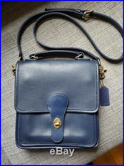 Vintage Coach Station Bag In very rare Blue