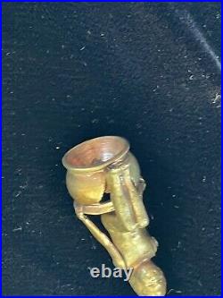 Vintage Copper Brass Child Potty Figural Cigar Cutter 1800s Fob VERY RARE
