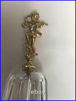 Vintage Cristal And Brass Victorian Bell. Very Rare And Collectable