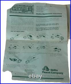 Vintage Delta Award Collection Brass Faucet Very Rare Used with Box Manual & More