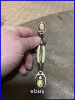 Vintage Dresser Pull Handles Lot Of 60 Brass & Porcelain Very Rare Hard To Find
