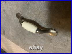 Vintage Dresser Pull Handles Lot Of 60 Brass & Porcelain Very Rare Hard To Find
