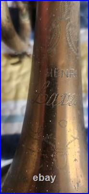 Vintage Early 1900s Henri Lavelle Brass Trumpet! Very Rare Italy