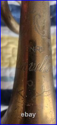 Vintage Early 1900s Henri Lavelle Brass Trumpet! Very Rare Italy