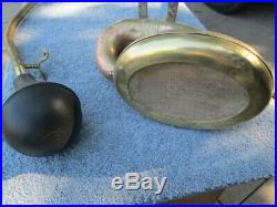 Vintage Early Teens Antique Squeeze Bulb Brass Horn, Very Nice And Very Rare