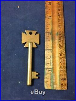 Vintage F. D. N. Y. Brass Key Fdny Fire Alarm Box Very Rare
