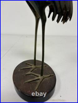 Vintage Frederick Cooper Chicago Bronze Or Brass Crane/Stork Sculpture Very Rare