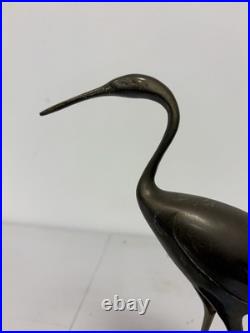 Vintage Frederick Cooper Chicago Bronze Or Brass Crane/Stork Sculpture Very Rare