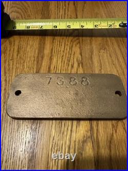 Vintage GN Railroad Steam Locomotive Speed Limit Brass Plate Very Rare