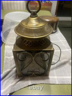 Vintage Georgian Art Lightning Brass Lantern Style Wall Light Very Rare