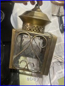 Vintage Georgian Art Lightning Brass Lantern Style Wall Light Very Rare