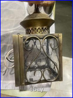Vintage Georgian Art Lightning Brass Lantern Style Wall Light Very Rare