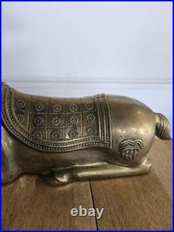 Vintage MCM BRASS DEER Sculpture Figurine 34.25 Tall Very Large Rare Heavy