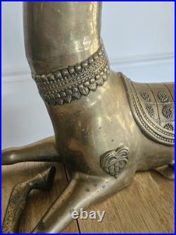 Vintage MCM BRASS DEER Sculpture Figurine 34.25 Tall Very Large Rare Heavy