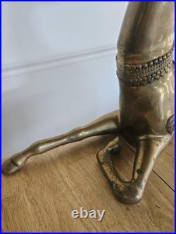 Vintage MCM BRASS DEER Sculpture Figurine 34.25 Tall Very Large Rare Heavy