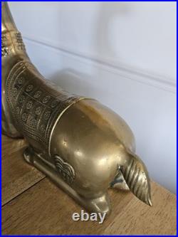 Vintage MCM BRASS DEER Sculpture Figurine 34.25 Tall Very Large Rare Heavy