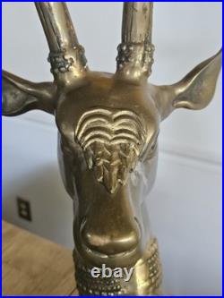 Vintage MCM BRASS DEER Sculpture Figurine 34.25 Tall Very Large Rare Heavy