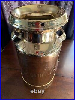 Vintage Metal Milk Jug 20 PALM DAIRIES LTD Brass Plating Very Rare