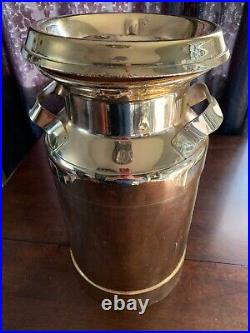 Vintage Metal Milk Jug 20 PALM DAIRIES LTD Brass Plating Very Rare