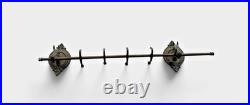 Vintage Midcentury Brass Horse Head Coat Rack With Five Hooks VERY RARE