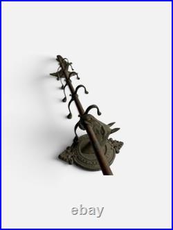 Vintage Midcentury Brass Horse Head Coat Rack With Five Hooks VERY RARE