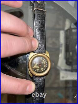Vintage Military WW2 German Navigation Wrist Compass brass very rare