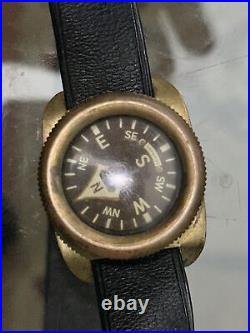 Vintage Military WW2 German Navigation Wrist Compass brass very rare