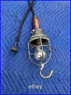 Vintage Nautical Industrial Brass Trouble Light Very Rare