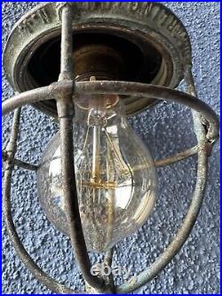 Vintage Nautical Industrial Brass Trouble Light Very Rare