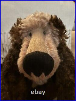 Vintage OOAK English Artist Very RARE BARBARA-ANN MOHAIR 16 BEAR With Brass Tag