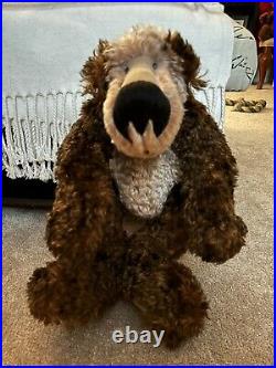 Vintage OOAK English Artist Very RARE BARBARA-ANN MOHAIR 16 BEAR With Brass Tag