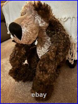 Vintage OOAK English Artist Very RARE BARBARA-ANN MOHAIR 16 BEAR With Brass Tag