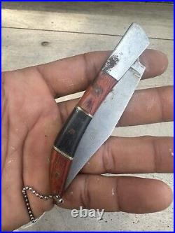 Vintage Old Rare Brass Handle English Very Old Knife Pocket Knife Folding