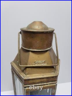 Vintage Orient Express Brass Oil Lantern Very Rare