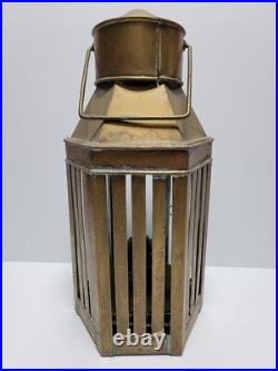 Vintage Orient Express Brass Oil Lantern Very Rare