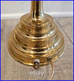 Vintage Polished Brass 3 Arrow Table Lamp Rare Very Nice