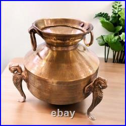 Vintage Rare Pure Brass Very Beautiful Shape Water Pot / Flower Vase