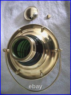 Vintage Ships Lantern Cocktail Shaker Gorgeous Brass & Green Very Rare